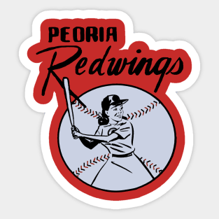 Peoria Redwings (black variant) Sticker